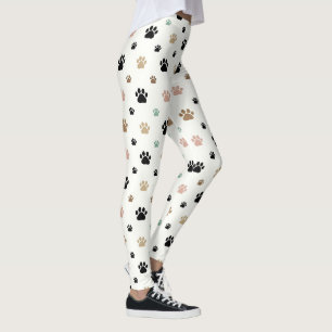 Leggings Motif minimaliste d'empreinte de patte mignonne