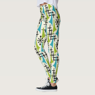 Leggings Motif moderne du milieu du siècle de l'âge atomiqu