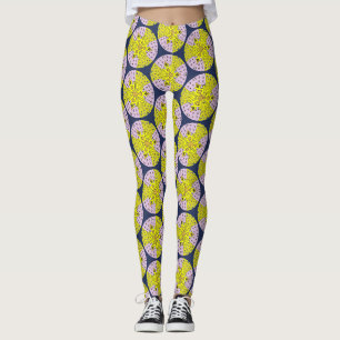 Leggings Motif moderne rétro, cercles motif