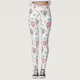 Leggings Motif Montgolfière Vintage (1)