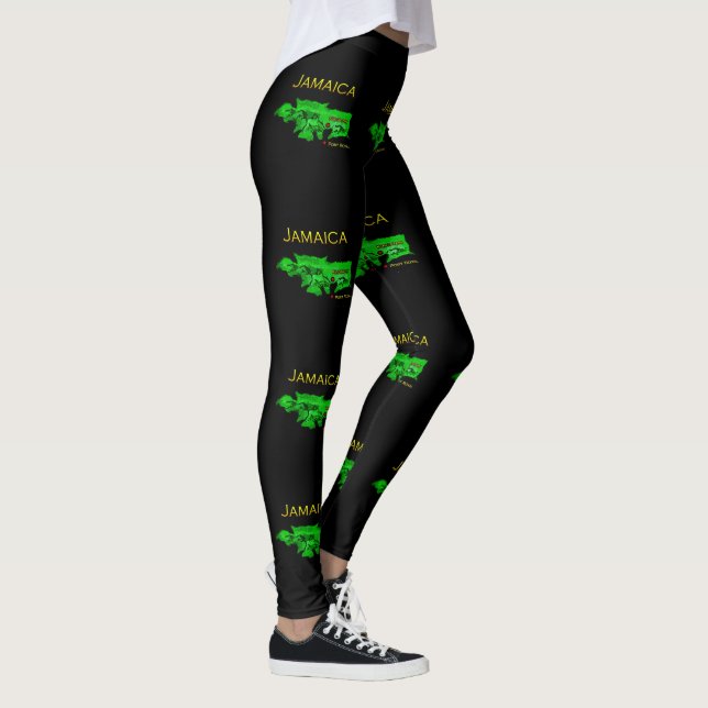 Leggings Motif national de couleurs de la Jamaïque (Droite)