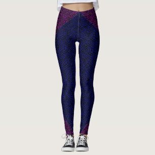 Leggings Motif net 05 Indigo Blue Black BG