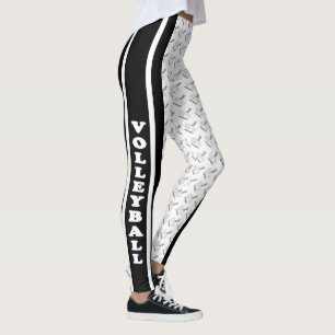 Leggings Motif noir et blanc de volleyball