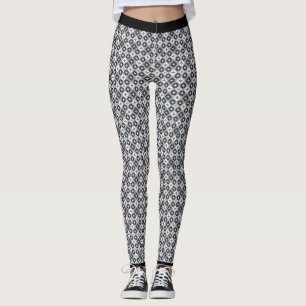 Leggings Motif noir, gris et blanc