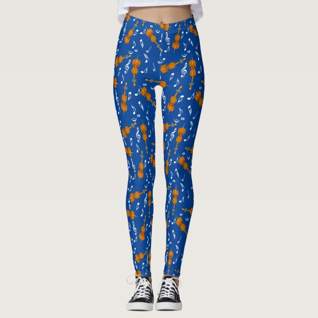 Leggings Motif note musique cello (Devant)