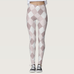 Leggings Motif Oblique de  géométrique beige et gris