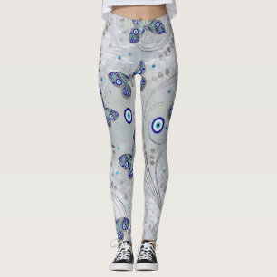 Leggings Motif oculaire des papillons sur perle