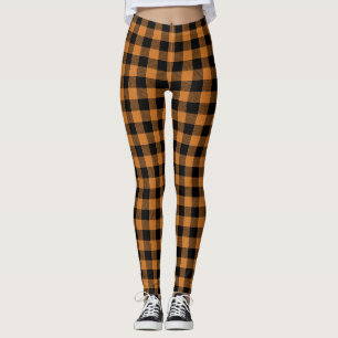 Leggings motif orange citrouille