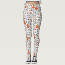 Motif orange gris de Noël Doodle
