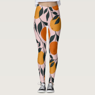 Leggings Motif orange vibrant