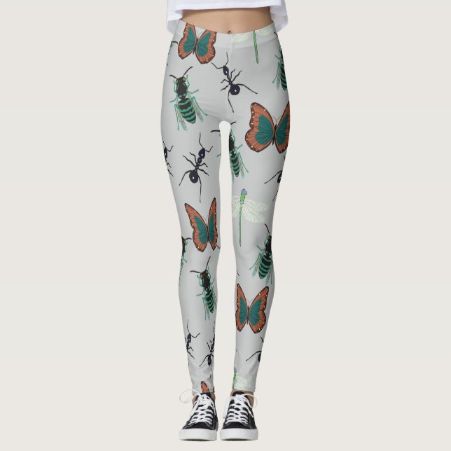 Leggings Motif papillon coloré (Devant)