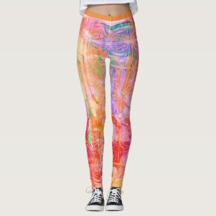 Leggings Motif Pastel Clair