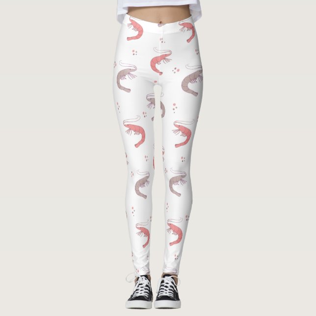 Leggings Motif Pastel Shrimps (Devant)