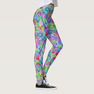 Leggings Motif Peint À La Main Et Numériquement Art 22