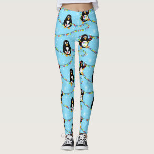 Leggings Motif Penguin de Noël