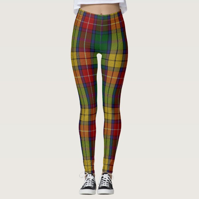 Leggings Motif Plaid Buchanan Clan Tartan (Devant)