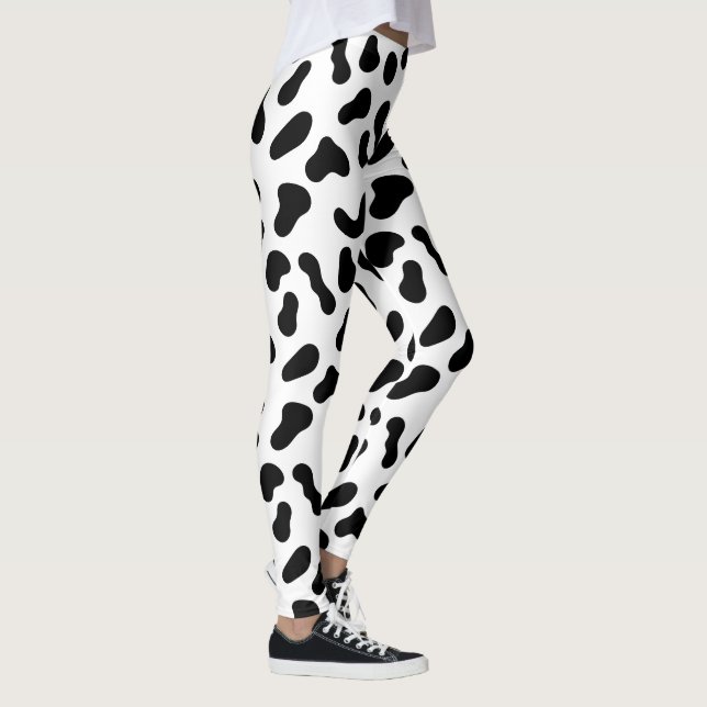 Leggings Motif plat Blobs noirs (Droite)