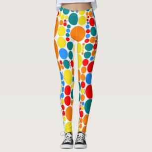Leggings Motif Pois couleur rétro #20
