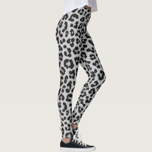 Leggings Motif Poster de animal de Grey Grey Ash Leopard Ch