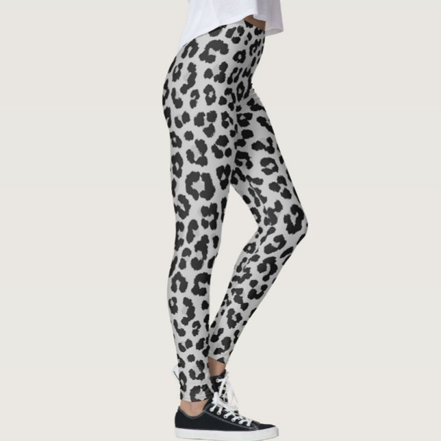 Leggings Motif Poster de animal de Grey Grey Ash Leopard Ch (Créateur téléchargé)