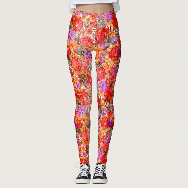 Leggings Motif Protea (Devant)