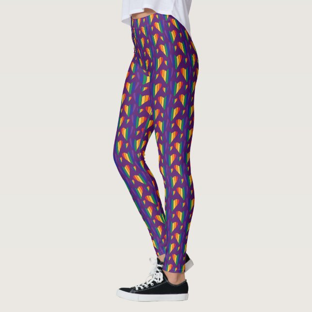 Leggings Motif Rainbow Hearts (Gauche)