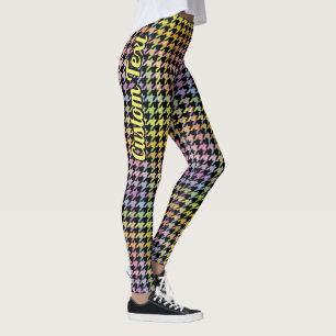 Leggings Motif Rainbow Houndstooth