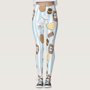 Leggings Motif rayé bleu Cookies & Milk