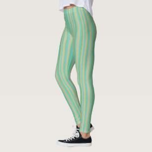 Leggings Motif rayé vert Jade moderne