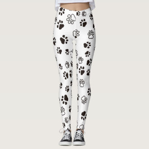 Leggings Motif répété des pattes de chat