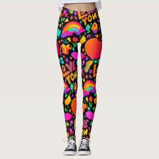 Leggings Motif romantique Neon