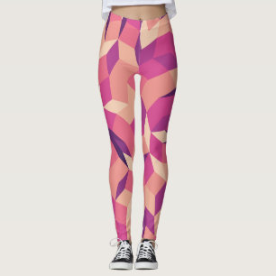 Leggings Motif rose Abstrait