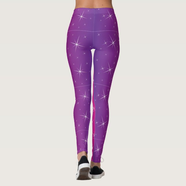 Leggings Motif rose étoile (Dos)
