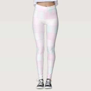 Leggings Motif rose iridescent de rayure