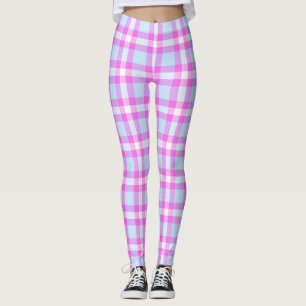 Leggings Motif rose mignon de plaid de contrôle de Buffalo