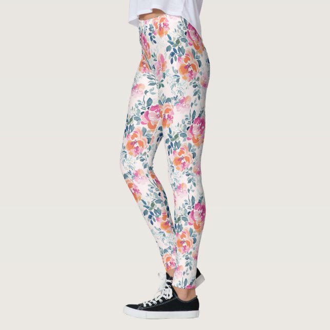 Leggings Motif Rose peint (Gauche)