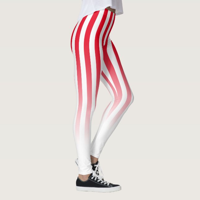 Leggings Motif rouge blanc de bonbons (Droite)