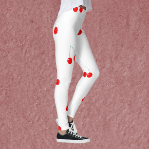 Leggings Motif rouge cerises
