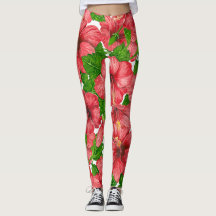 Motif rouge hibiscus II