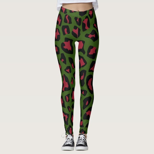 Leggings Motif sans voile Leopard (Devant)
