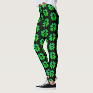 Leggings motif shamrock du crâne éffrayant
