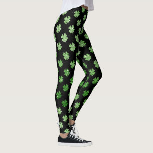 Leggings Motif Shamrock personnalisé irlandais vert sur noi