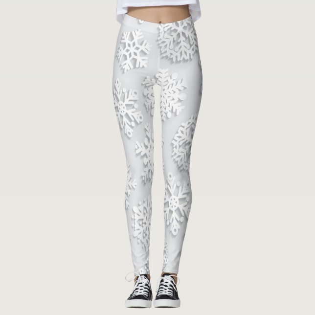Leggings Motif Snowflake (Devant)