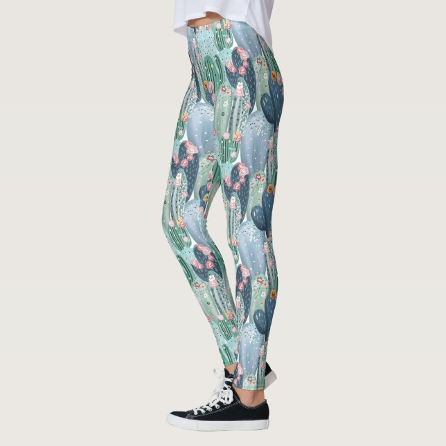 Leggings Motif Soft Patel Cactus (Gauche)