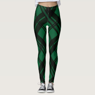 Leggings Motif Tartan vert