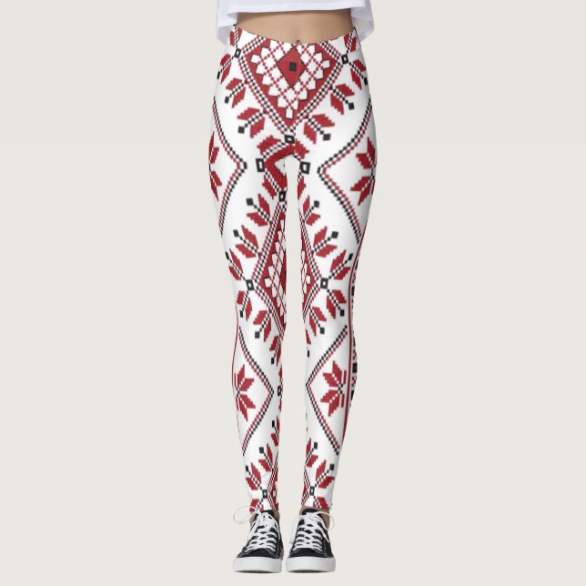 Leggings Motif traditionnel, Motif traditionnel roumain T-S (Devant)