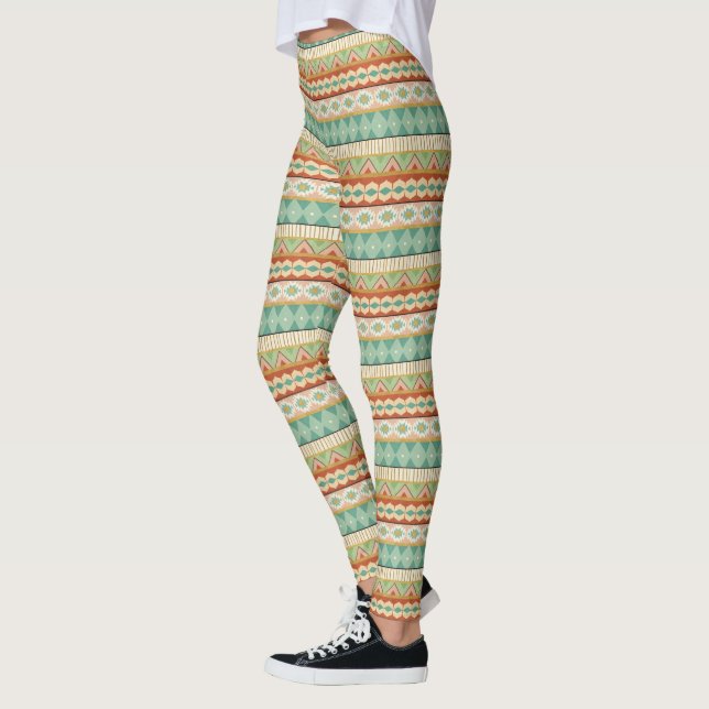 Leggings Motif tribal d'aquarelle d'étape | de Geo de (Gauche)