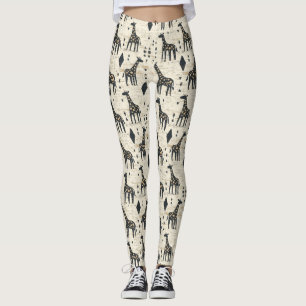 Leggings Motif tribal girafe Boho