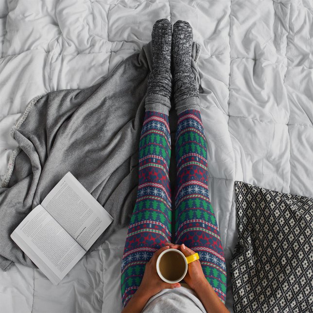 Leggings Motif tricoté de vacances d'hiver (Créateur téléchargé)