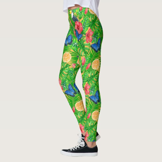 Leggings Motif tropical (Gauche)